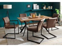 Esstisch >Shayna< in Schwarz/matt aus MDF - 160x76x90cm (BxHxT)