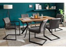 Esstisch >Shayna< in Schwarz/matt aus MDF - 160x76x90cm (BxHxT)