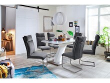 Esstisch >Darrin I< in Weiß aus MDF - 120x76x80cm (BxHxT)