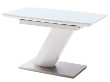 Esstisch >Darrin I< (ausziehbar) in Weiß aus MDF - 120(160)x76x80cm (BxHxT)
