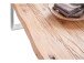 Esstisch >Matras< in Wildeiche lackiert aus Edelstahl - 180x77x100cm (BxHxT)