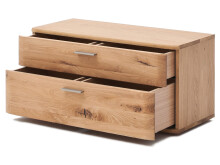 Sitzbank >Nilo< in Balkeneiche Bianco geölt aus Metall - 90x44x38cm (BxHxT)