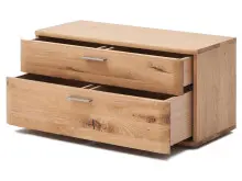 Sitzbank >Nilo< in Balkeneiche Bianco geölt aus Metall - 90x44x38cm (BxHxT)
