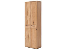 Garderobenschrank >Nilo< in Eiche Bianco aus Metall - 65x197x38cm (BxHxT)