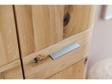 Garderobenschrank >Nilo< in Eiche Bianco aus Metall - 65x197x38cm (BxHxT)