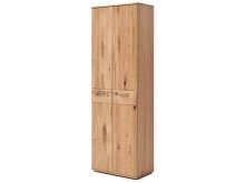 Garderobenschrank >Nilo< in Eiche Bianco aus Metall...