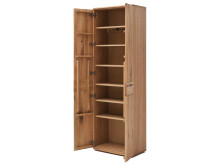 Garderobenschrank >Nilo< in Eiche Bianco aus Metall - 65x197x38cm (BxHxT)