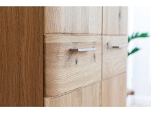 Garderobenschrank >Nilo< in Eiche Bianco aus Metall - 65x197x38cm (BxHxT)