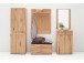 Garderobenschrank >Nilo< in Eiche Bianco aus Metall - 65x197x38cm (BxHxT)