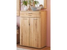 Schuhschrank >Nilo< in Eiche Bianco aus Metall -...