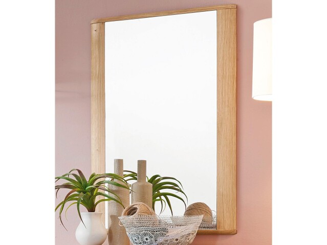 Wandspiegel >Nilo< in Eiche Bianco geölt - 65x91x3cm (BxHxT)