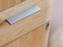 Sideboard >Nilo< in Eiche Bianco aus Metall - 150x84x44cm (BxHxT)