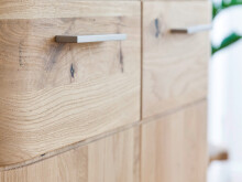 Sideboard >Nilo< in Eiche Bianco aus Metall - 150x84x44cm (BxHxT)