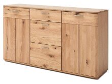 Sideboard >Nilo< in Eiche Bianco aus Metall - 150x84x44cm (BxHxT)