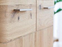Sideboard >Nilo< in Eiche Bianco aus Metall - 150x84x44cm (BxHxT)