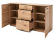 Sideboard >Nilo< in Eiche Bianco aus Metall - 150x84x44cm (BxHxT)