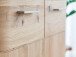 Sideboard >Nilo< in Eiche Bianco aus Metall - 150x84x44cm (BxHxT)