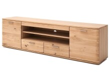 TV-Board >Nilo< in Balkeneiche Bianco geölt aus Metall - 200x58x44cm (BxHxT)