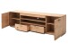 TV-Board >Nilo< in Balkeneiche Bianco geölt aus Metall - 200x58x44cm (BxHxT)