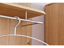 Garderoben-Set >Nilo< in Eiche Bianco aus Metall - 240x197x38cm (BxHxT)