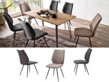 Esszimmerstuhl >Nashville< (2-er Set) in Anthrazit...