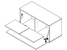 Sitzbank >Gandia< in Weiß matt / Weiß Hochglanz aus Metall - 90x47x38cm (BxHxT)