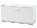 Sitzbank >Gandia< in Weiß matt / Weiß Hochglanz aus Metall - 90x47x38cm (BxHxT)