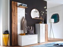 Garderoben-Set >Gandia< aus Metall - 191x197x38cm...