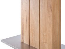Esstisch >Greta I< in Edelstahlfarben aus Massivholz - 160x77x90cm (BxHxT)