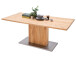 Esstisch >Greta I< in Edelstahlfarben aus Massivholz - 200x77x100cm (BxHxT)
