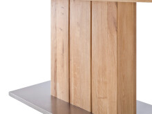 Esstisch >Greta II< in Edelstahlfarben aus Massivholz - 160x77x90cm (BxHxT)