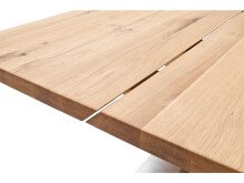 Esstisch >Greta III< in Edelstahlfarben aus Massivholz - 160x77x90cm (BxHxT)