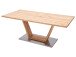 Esstisch >Greta IV< in Edelstahlfarben aus Massivholz - 160x77x90cm (BxHxT)