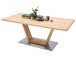 Esstisch >Greta IV< in Edelstahlfarben aus Massivholz - 160x77x90cm (BxHxT)