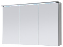 Spiegelschrank >Kirkja< in Weiß - 100x68x22,5cm (BxHxT)