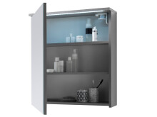Spiegelschrank >Kirkja< in Weiß - 100x68x22,5cm (BxHxT)