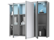 Spiegelschrank >Kirkja< in Weiß - 100x68x22,5cm (BxHxT)
