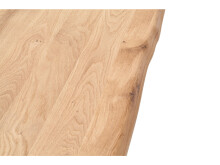 Esstisch >Greta V< in Edelstahlfarben aus Massivholz - 160x77x90cm (BxHxT)