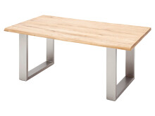 Esstisch >Greta VII< in Balkeneiche aus Massivholz - 160x77x90cm (BxHxT)