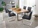 Esstisch >Greta VIII< in Balkeneiche aus Massivholz - 160x77x90cm (BxHxT)