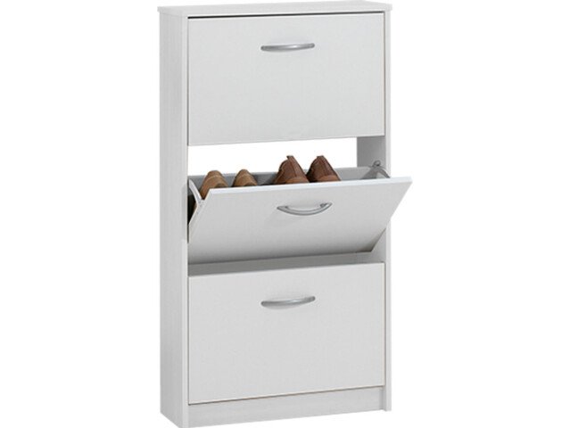 Schuhkipper >Arend II< in Weiß - 58,5x104,5x17cm (BxHxT)