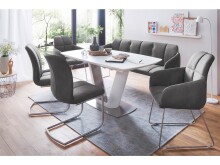 Esszimmerstuhl >Moorea I< (2-er Set) in Anthrazit - 46x98x58 (BxHxT)