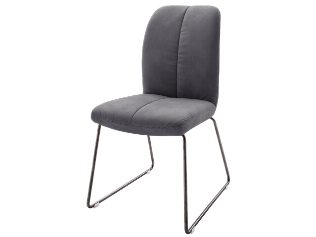 Esszimmerstuhl (2-er Set) in Anthrazit aus Polyurethan - 46x96x60cm (BxHxT)