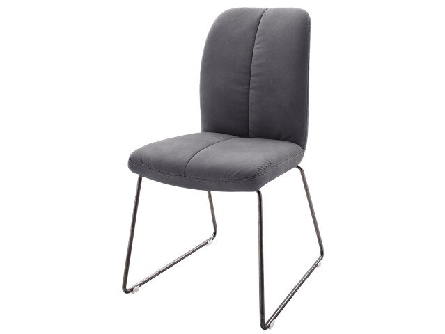 Esszimmerstuhl (2-er Set) in Anthrazit aus Polyurethan - 46x96x60cm (BxHxT)