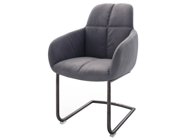 Esszimmerstuhl >Moorea III< (2-er Set) in Anthrazit - 62x98x65 (BxHxT)