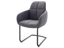 Esszimmerstuhl >Moorea III< (2-er Set) in Anthrazit - 62x98x65 (BxHxT)