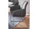 Esszimmerstuhl (2-er Set) in grau aus Polyurethan - 62x96x67cm (BxHxT)