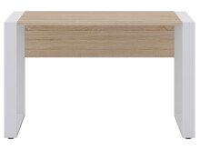 Schreibtisch >Hamburg I< in Sonoma-Eiche aus Metall - 120x74x80cm (BxHxT)