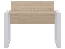 Schreibtisch >Hamburg I< in Sonoma-Eiche aus Metall - 120x74x80cm (BxHxT)