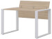Schreibtisch >Hamburg I< in Sonoma-Eiche aus Metall - 120x74x80cm (BxHxT)